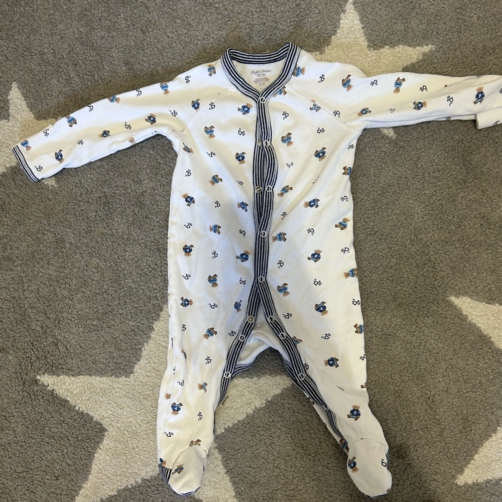Ralph Lauren Bear Onesie 6m